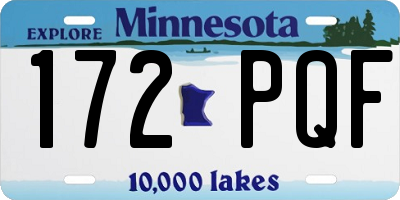 MN license plate 172PQF