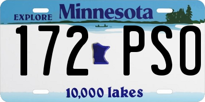 MN license plate 172PSO