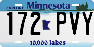 MN license plate 172PVY