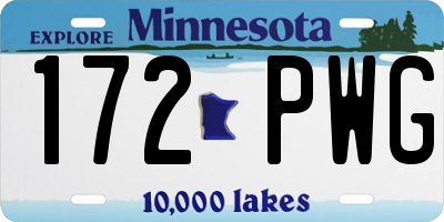 MN license plate 172PWG