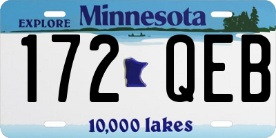 MN license plate 172QEB