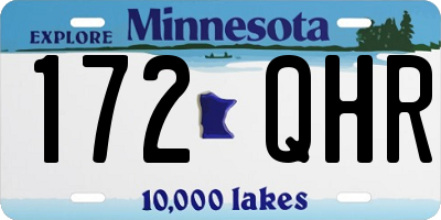 MN license plate 172QHR