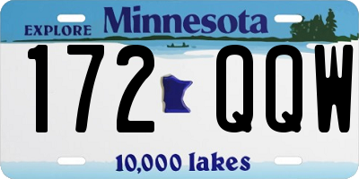 MN license plate 172QQW