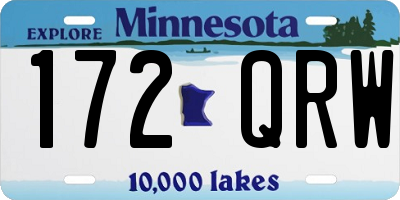MN license plate 172QRW