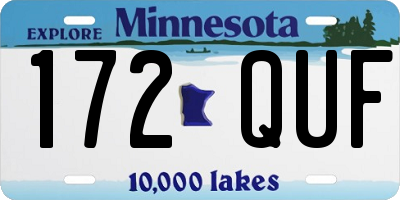 MN license plate 172QUF