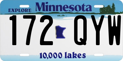MN license plate 172QYW
