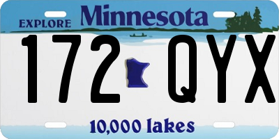 MN license plate 172QYX