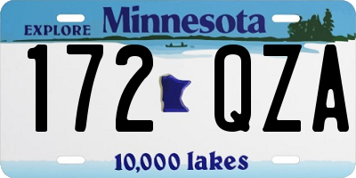 MN license plate 172QZA