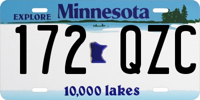 MN license plate 172QZC