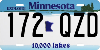 MN license plate 172QZD