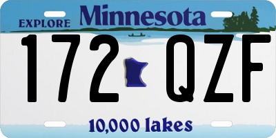 MN license plate 172QZF
