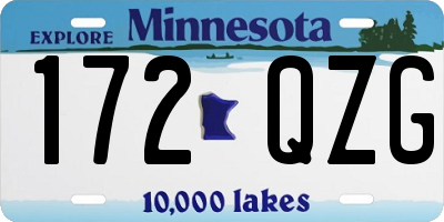 MN license plate 172QZG
