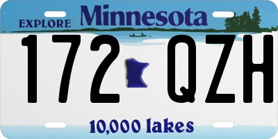 MN license plate 172QZH