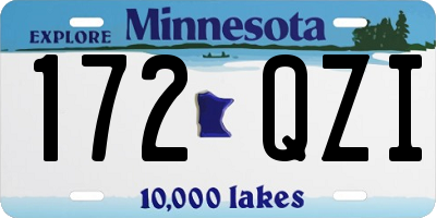 MN license plate 172QZI