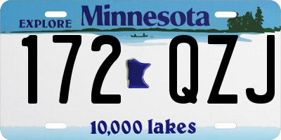 MN license plate 172QZJ