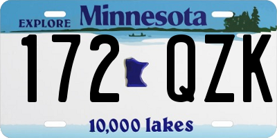 MN license plate 172QZK