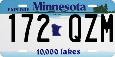 MN license plate 172QZM