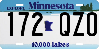 MN license plate 172QZO