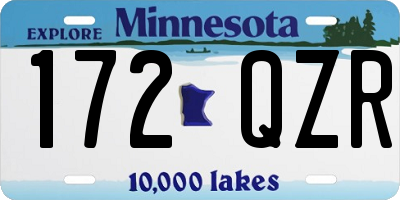 MN license plate 172QZR