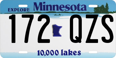 MN license plate 172QZS