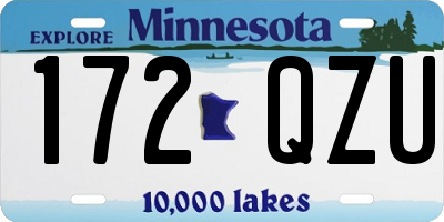 MN license plate 172QZU