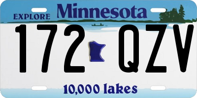 MN license plate 172QZV