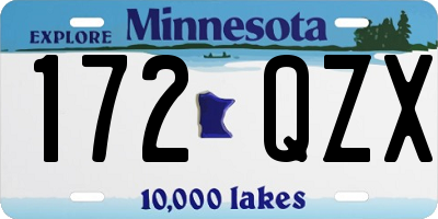 MN license plate 172QZX