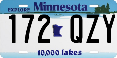 MN license plate 172QZY