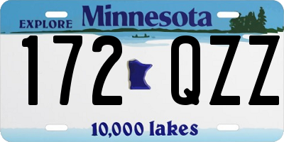 MN license plate 172QZZ