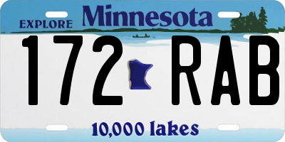 MN license plate 172RAB