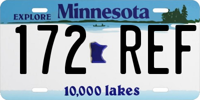 MN license plate 172REF