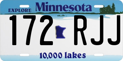 MN license plate 172RJJ