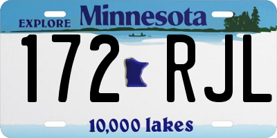 MN license plate 172RJL