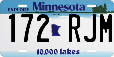 MN license plate 172RJM