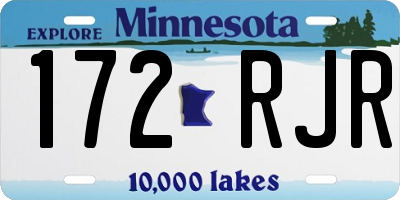 MN license plate 172RJR