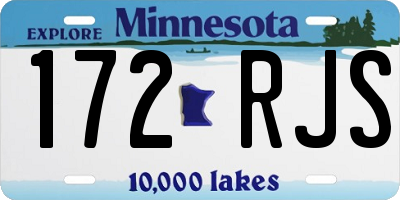 MN license plate 172RJS