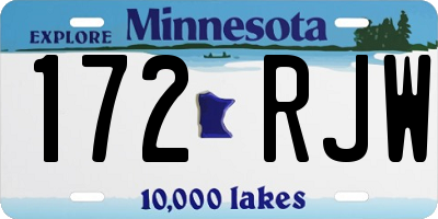 MN license plate 172RJW