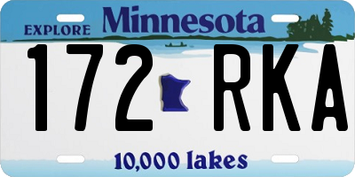 MN license plate 172RKA