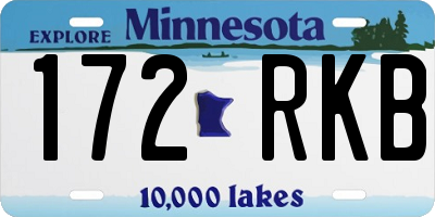MN license plate 172RKB