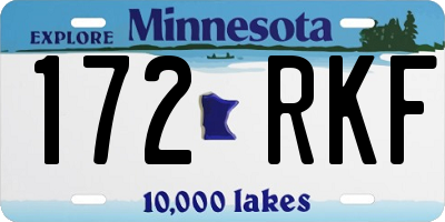 MN license plate 172RKF