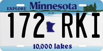 MN license plate 172RKI