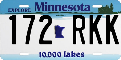 MN license plate 172RKK
