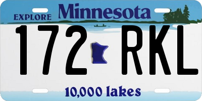 MN license plate 172RKL