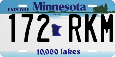 MN license plate 172RKM