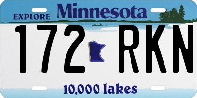 MN license plate 172RKN