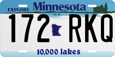 MN license plate 172RKQ