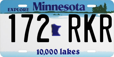 MN license plate 172RKR