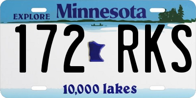 MN license plate 172RKS