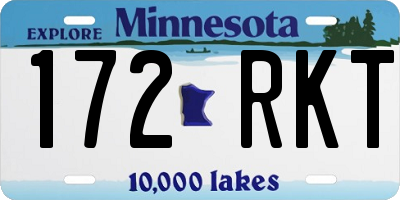 MN license plate 172RKT