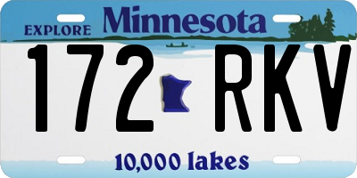 MN license plate 172RKV